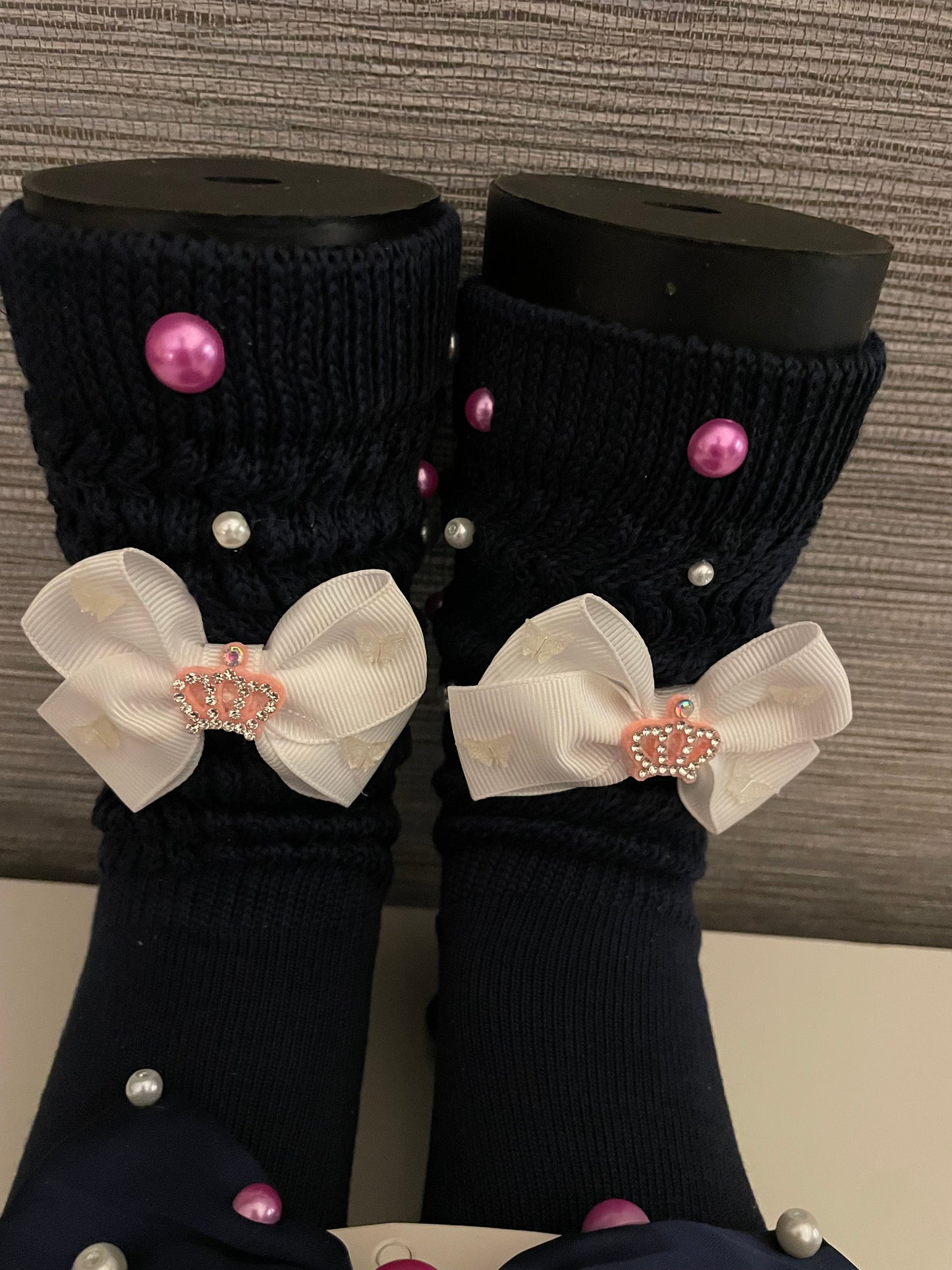 Bling Socks & Hair Bow (Blue)
