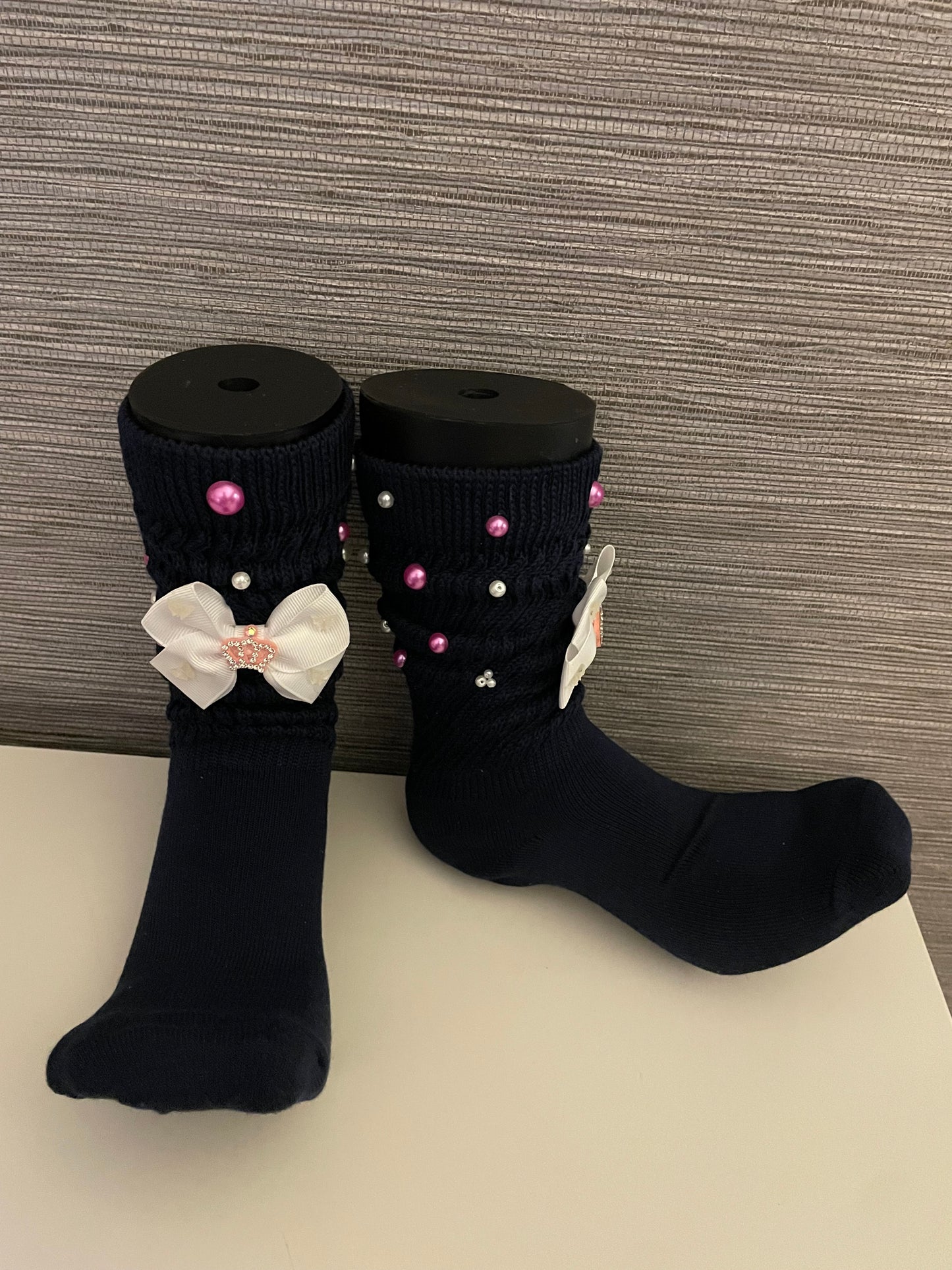 Bling Socks & Hair Bow (Blue)