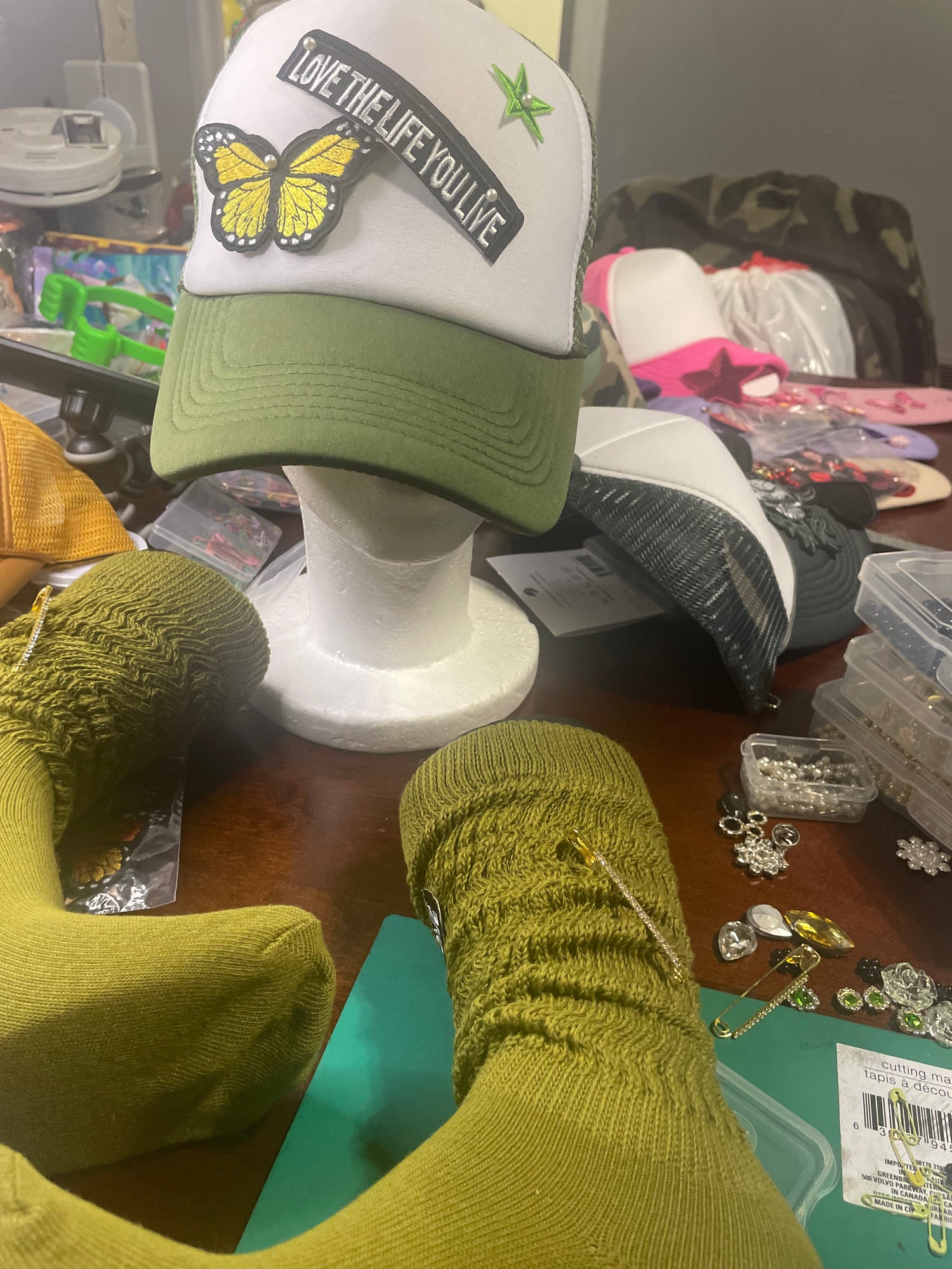 Bling Trucker Hat & Sock Set