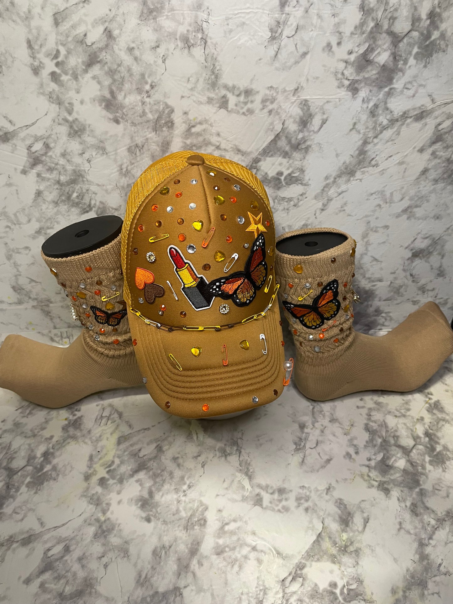 Bling Truckers Hat & Sock Set