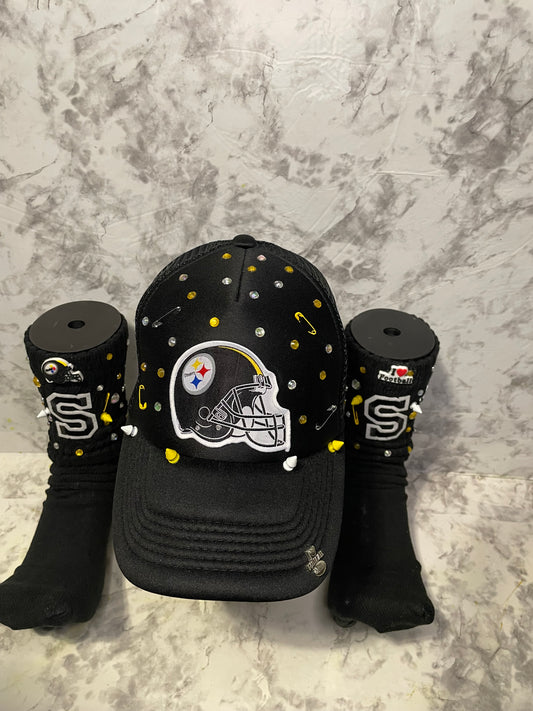 Steelers Bling Trucker Hat Set