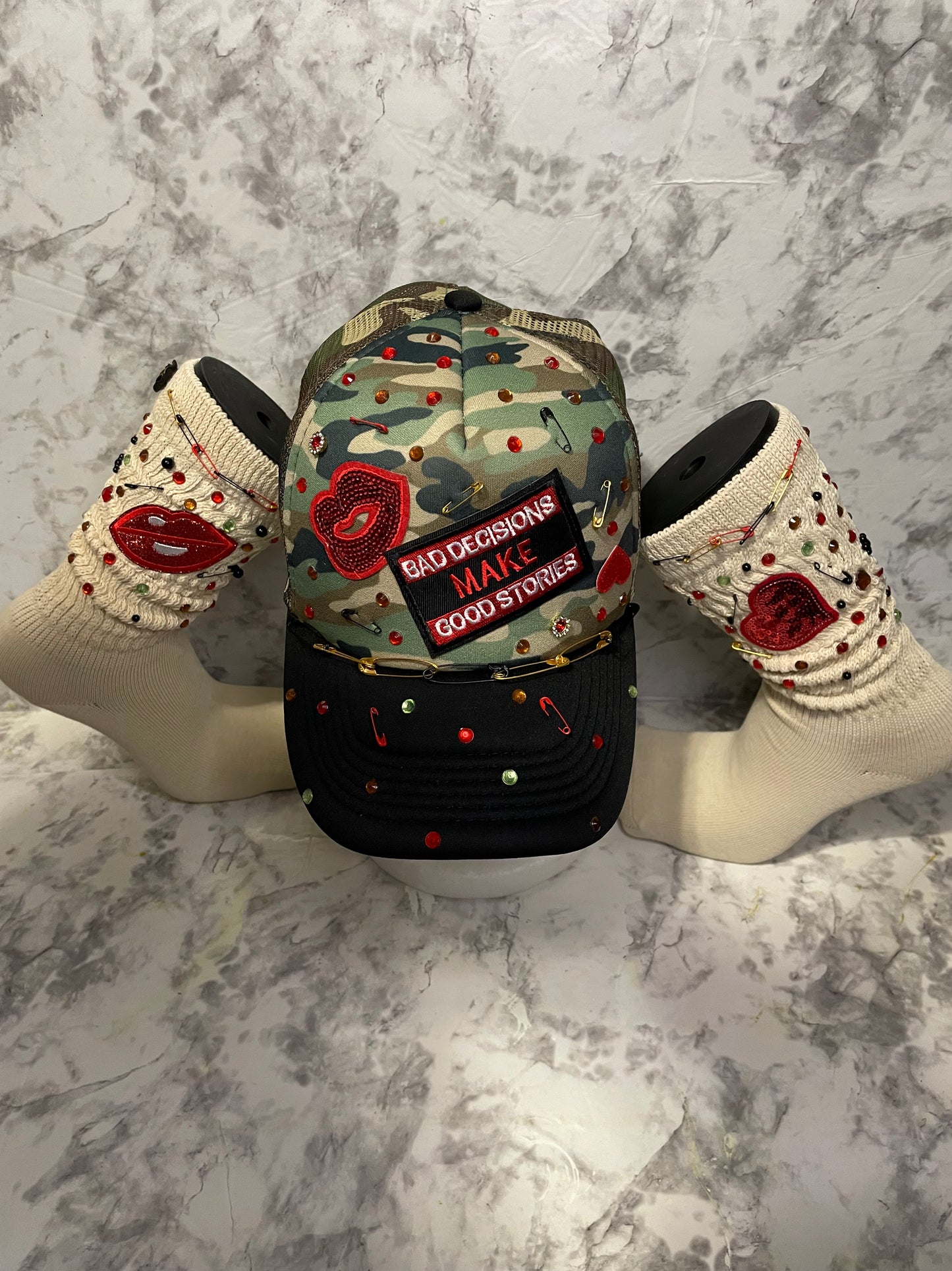 Bling Truckers Hat & Sock Set